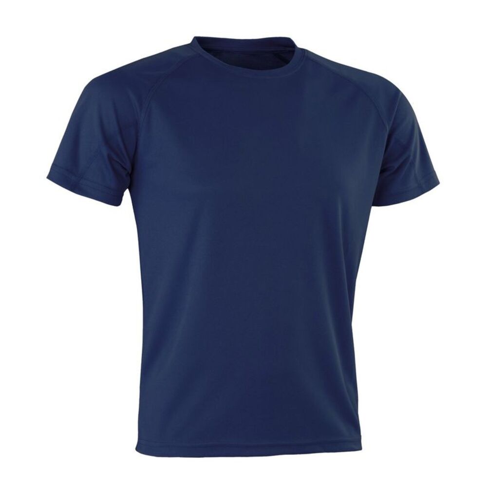 Spiro Adults Unisex Impact Aircool Tee / Navy